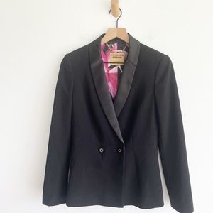 Ted Baker Women's Floral Lined Black Blazer